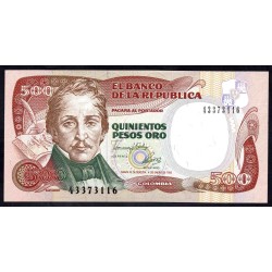 Колумбия 500 песо 1993 г. (COLOMBIA  500 pesos oro 1993) P 431А: UNC