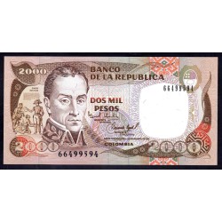 Колумбия 2000 песо 17.12.1994 г. (COLOMBIA  2000 pesos oro 17.12.1994) P 439b: UNC