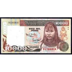 Колумбия 10000 песо 1994 г. (COLOMBIA  10000 pesos oro 1994) P 437А: UNC