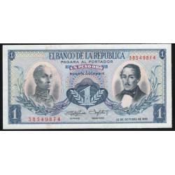 Колумбия 1 песо 1959 г. (COLOMBIA  1 pesos oro 1959) P 404a: UNC