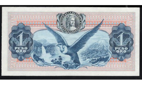 Колумбия 1 песо 1959 г. (COLOMBIA  1 pesos oro 1959) P 404a: UNC