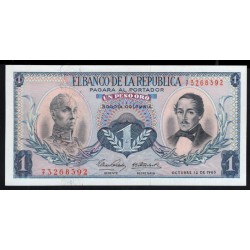 Колумбия 1 песо 1963 г. (COLOMBIA  1 pesos oro 1963) P 404b: UNC