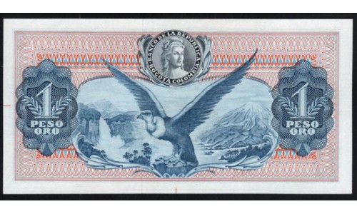 Колумбия 1 песо 1963 г. (COLOMBIA  1 pesos oro 1963) P 404b: UNC