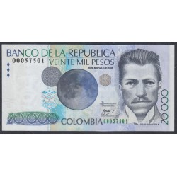 Колумбия 20000 песо 2005 г. (COLOMBIA  20000 pesos 2005) P454l: UNC