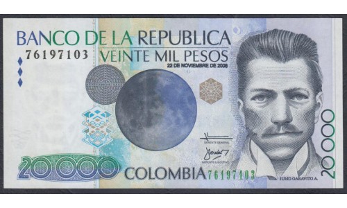 Колумбия 20000 песо 22.11.2006 г. (COLOMBIA  20000 pesos 22.11.2006 ) P 454о: UNC