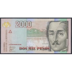 Колумбия 2000 песо 14.11. 2006 г. (COLOMBIA  2000 pesos 14.11.2006) P 457d: UNC