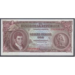 Колумбия 20 песо 1960 г. (COLOMBIA  20 peso oro 1960) P 401b: UNC
