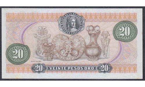 Колумбия 20 песо 1979 г. (COLOMBIA  20 pesos oro 1979) P 409d: UNC