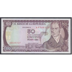 Колумбия 50 песо 1981 г. (COLOMBIA  50 pesos oro 1981) P 422а: UNC