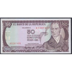 Колумбия 50 песо 1984 г. (COLOMBIA  50 pesos oro 1984) P 425a: UNC