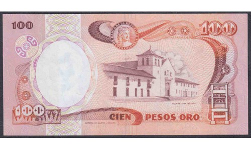 Колумбия 100 песо 1984 г. (COLOMBIA  100 pesos oro 1984) P 426а: UNC