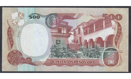 Колумбия 500 песо 1990 г. (COLOMBIA  500 pesos oro 1990) P 431: UNC