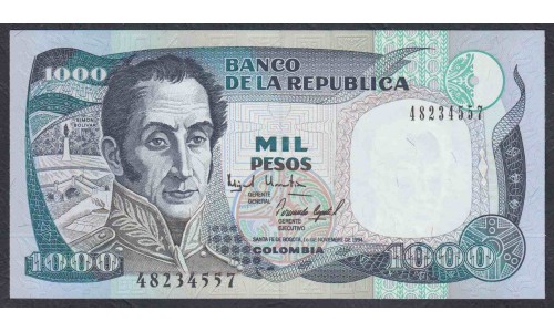 Колумбия 1000 песо 01.11.1994 г. (COLOMBIA  1000 pesos oro 01.11.1994) P 438: UNC