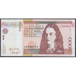 Колумбия 10000 песо 17.12.1999 г. (COLOMBIA  10000 pesos 17.12.1999 ) P 443: UNC