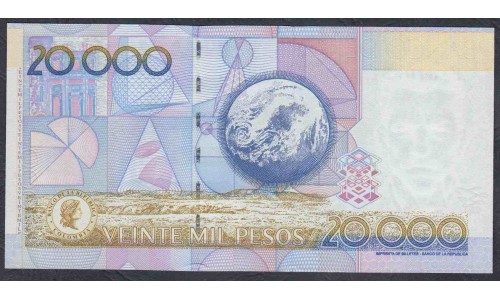 Колумбия 20000 песо 2008 г. (COLOMBIA  20000 pesos 2008) P 454t: UNC