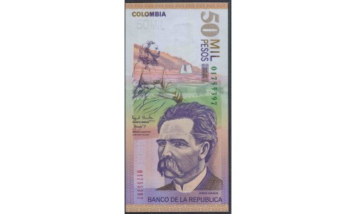 Колумбия 50000 песо 01.05. 2001 г. (COLOMBIA  50000 pesos 01.05. 2001) P 455a: UNC