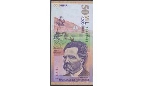 Колумбия 50000 песо 23.07. 2001 г. (COLOMBIA  50000 pesos 23.07. 2001) P 455b: UNC