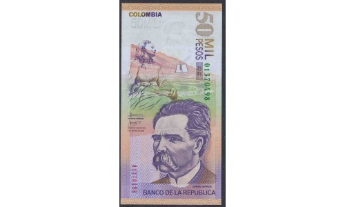 Колумбия 50000 песо 2005 г. (COLOMBIA  50000 pesos 2005) P 455e: UNC