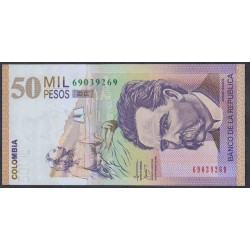 Колумбия 50000 песо 2008 г. (COLOMBIA  50000 pesos 2008) P 455k: UNC