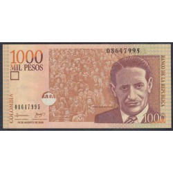 Колумбия 1000 песо 18.08. 2009 г. (COLOMBIA  1000 pesos 18.08. 2009) P-456l: UNC