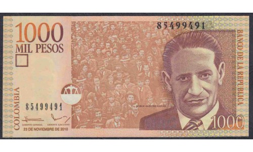 Колумбия 1000 песо 23.11. 2010 г. (COLOMBIA  1000 pesos 23.11.2010) P-456m: UNC