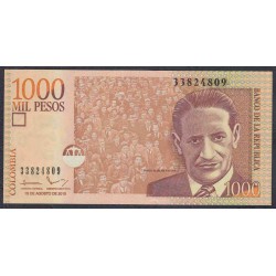 Колумбия 1000 песо 19.08. 2015 г. (COLOMBIA  1000 pesos 19.08.2015) P-456t: UNC