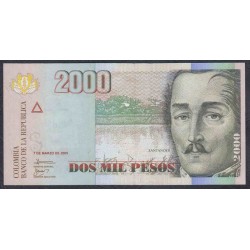 Колумбия 2000 песо 2005 г. (COLOMBIA  2000 pesos 2005) P 457a: UNC