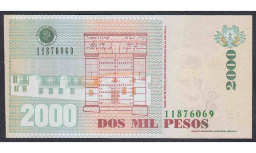 Колумбия 2000 песо 30.08. 2008 г. (COLOMBIA  2000 pesos 30.08.2008) P 457j: UNC