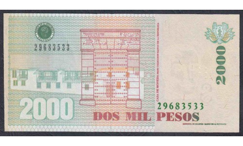 Колумбия 2000 песо 20.08. 2009 г. (COLOMBIA  2000 pesos 20.08.2009) P 457l: UNC