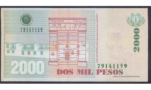 Колумбия 2000 песо 19.08. 2009 г. (COLOMBIA  2000 pesos 19.08.2009) P 457k: UNC