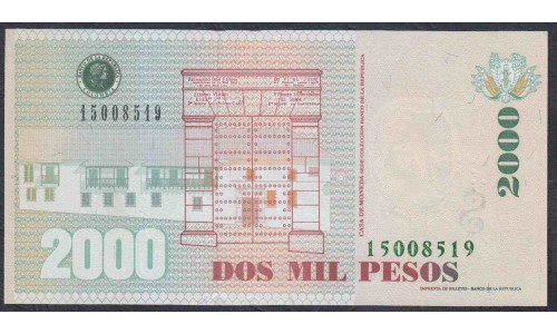 Колумбия 2000 песо 16.08.2012 г. (COLOMBIA  2000 pesos 16.08.2012) P 457t: UNC