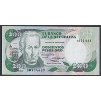 Колумбия 200 песо 01.04.1988 года (COLOMBIA  200 pesos oro 01.04.1988) P 429d: UNC