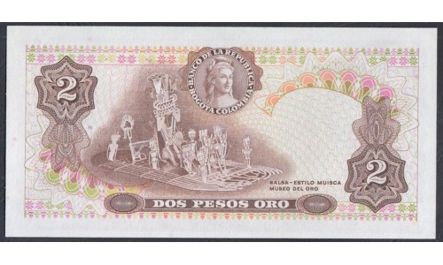 Колумбия 2 песо 20 июля 1972 г. (COLOMBIA  2 pesos oro 20.7.1972) P 413а: UNC