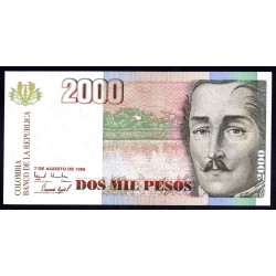 Колумбия 2000 песо 07.08.1998 г. (COLOMBIA  2000 pesos 07.08.1998) P 445d: UNC