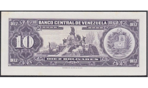 Венесуэла 10 боливаров 1966 года (Venezuela 10 Bolivares 1966) P 45c: UNC