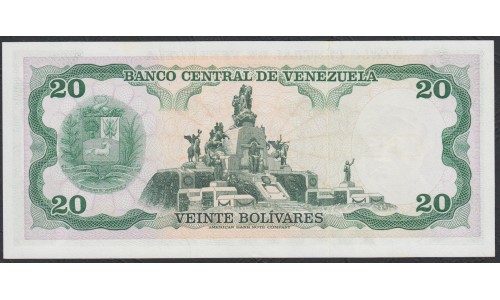 Венесуэла 20 боливаров 1974 года (Venezuela 20 Bolivares 1974) P 53a: UNC