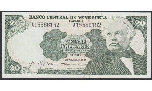 Венесуэла 20 боливаров 1979 года (Venezuela 20 Bolivares 1979) P 53c: UNC