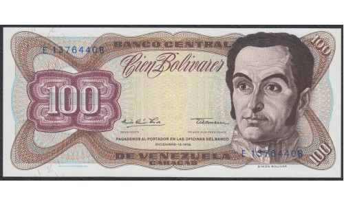 Венесуэла 100 боливаров 1978 года (Venezuela 100 Bolivares 1978) P 55e: UNC