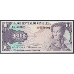 Венесуэла 10 боливаров 1980 года (Venezuela 10 Bolivares 1980) P 57a: UNC