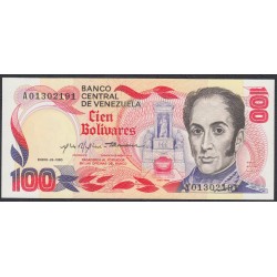 Венесуэла 100 боливаров 1980 года (Venezuela 100 Bolivares 1980) P 59a: UNC