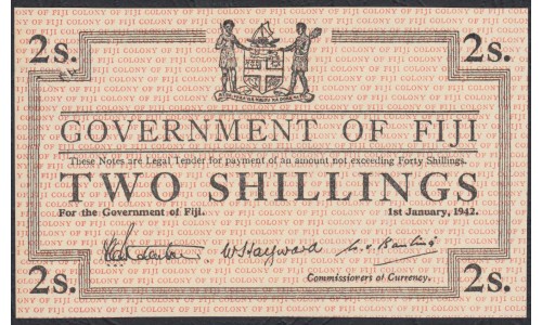 Фиджи 2 шиллинга 1942 года (FIJI  2 Shillings 1942) P 50: UNC-/UNC