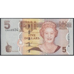 Фиджи 5 долларов 2007-2011 годов (FIJI  5 dollars 2007-2011) P 110a: UNC