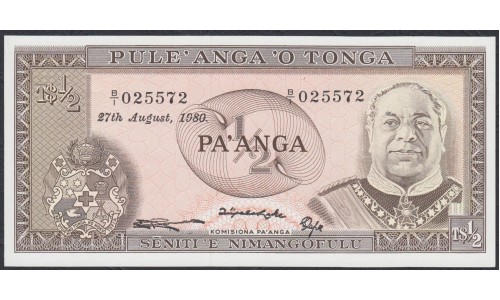 Тонга 1/2 па'анга 1980 года (Tonga 1/2 pa'anga 1980) P 18c: UNC