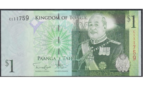 Тонга 1 па'анга 2009 года (Tonga 1 pa'anga 2009) P 37(2): UNC
