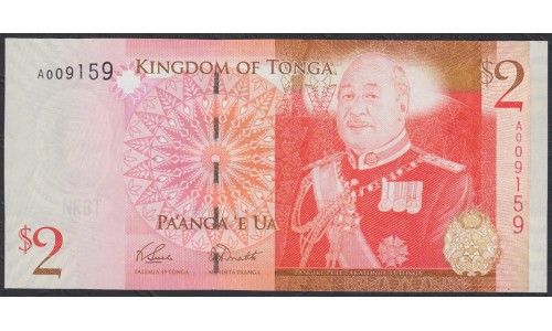 Тонга 2 па'анга 2009 года (Tonga 2 pa'anga 2009) P 38(1): UNC