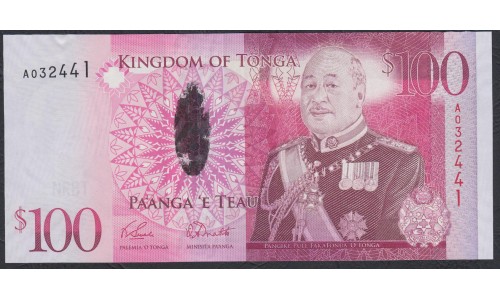 Тонга 100 па'анга 2009 года (Tonga 100 pa'anga 2009) P 43: UNC