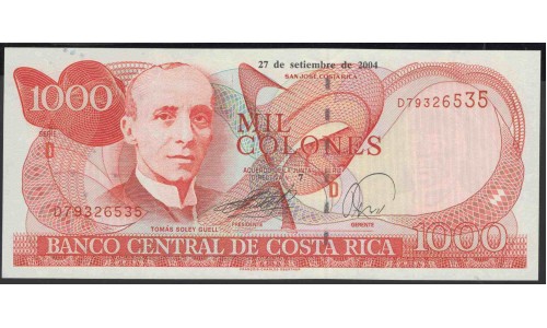 Коста Рика 1000 колон 2004 г. (COSTA RICA 1000 colones 2004) P 264e: UNC 