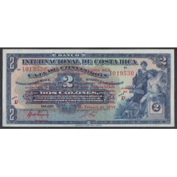 Коста Рика 2 колона 1940 года, РЕДКОСТЬ (COSTA RICA 2 colones 1940, RARE) P 197a: XF