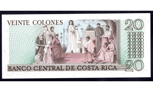 Коста Рика 20 колон 1974 г. (COSTA RICA 20 colones 1974) P 238: UNC 