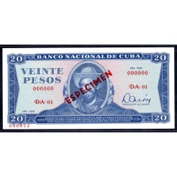 Куба 20 песо 1978 год (CUBA 20 pesos 1978) P 105s: UNC SPECIMEN